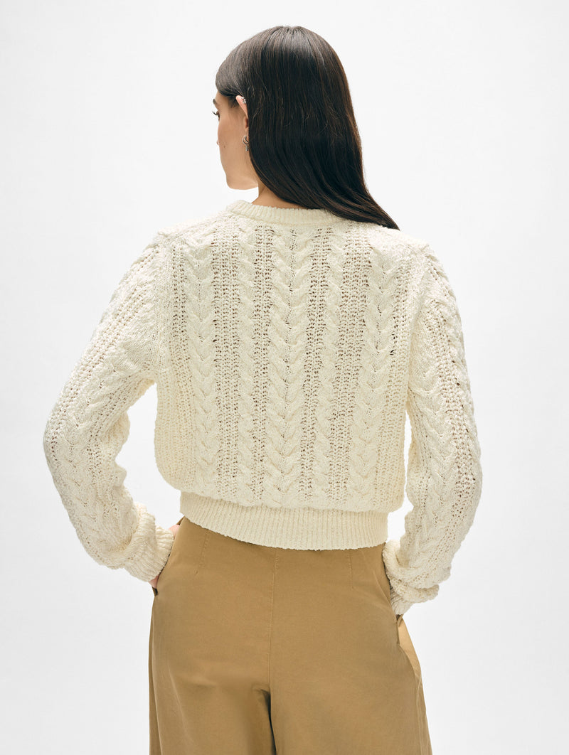 Cotton Cable Crewneck