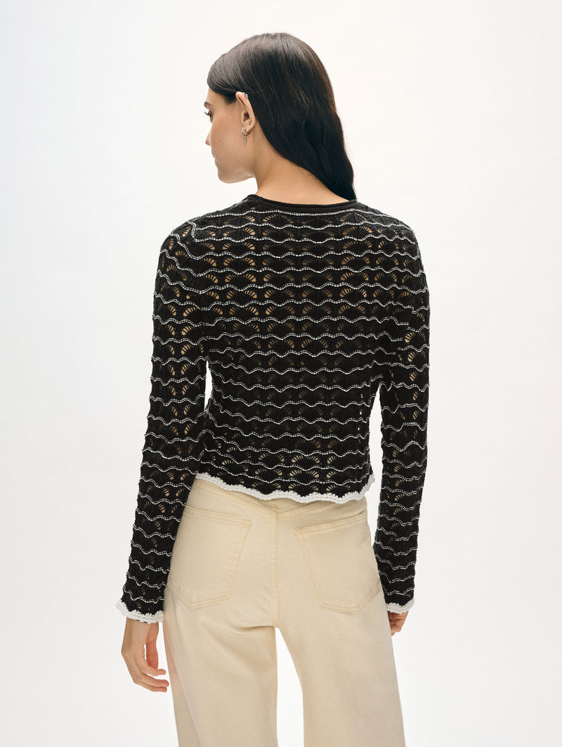 Cotton Pointelle Stitch Top