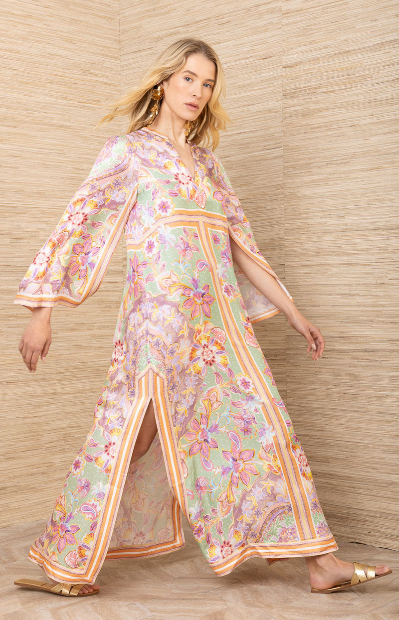 Aileen Silk Caftan Dress