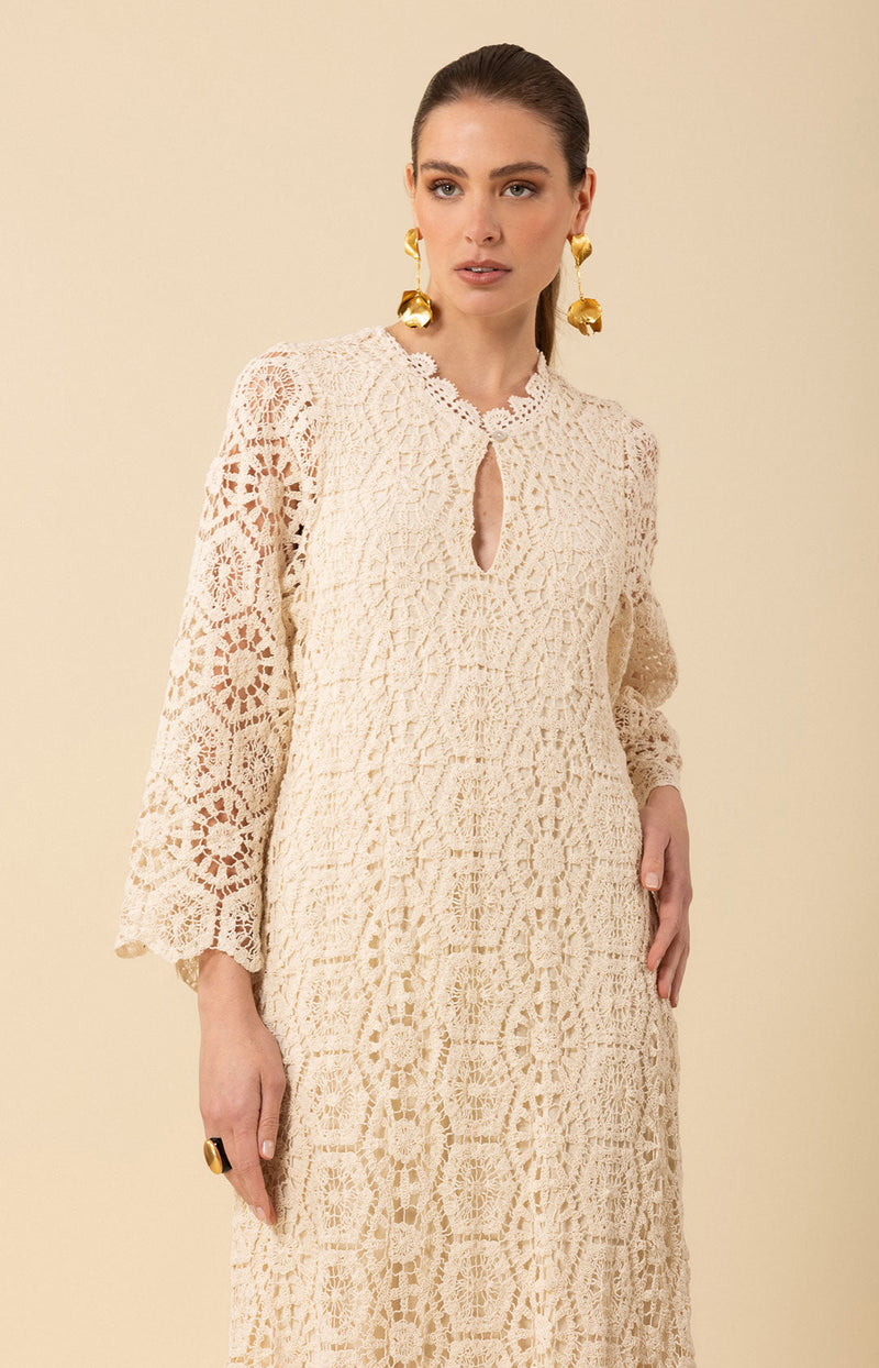 Amirah Crochet Maxi Dress