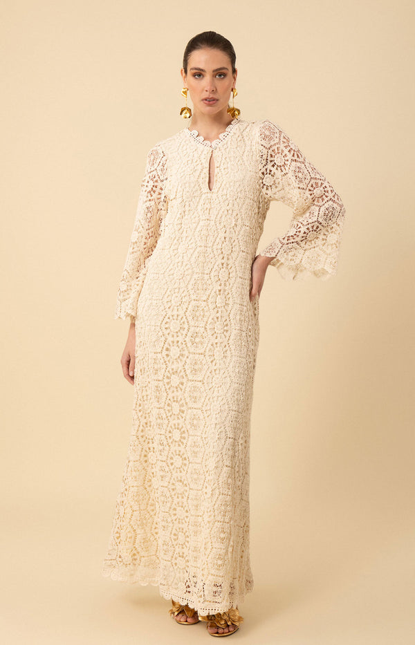 Amirah Crochet Maxi Dress