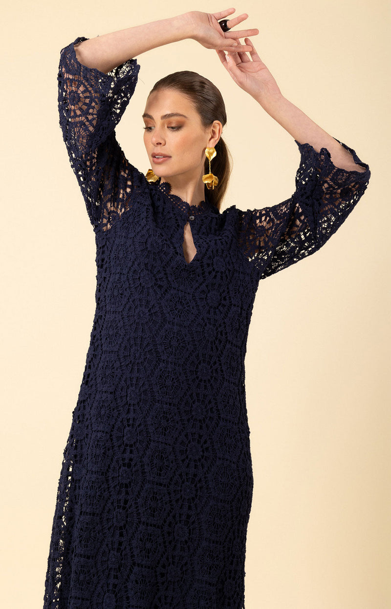 Amirah Crochet Maxi Dress