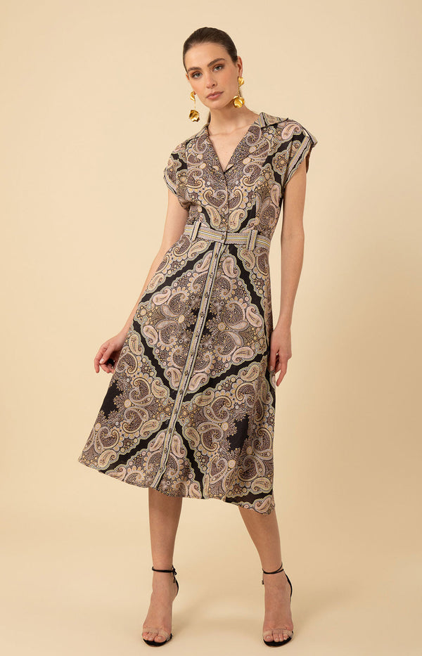 Priscilla Linen Midi Dress