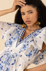 Elianna Embroidered Organza Maxi Dress