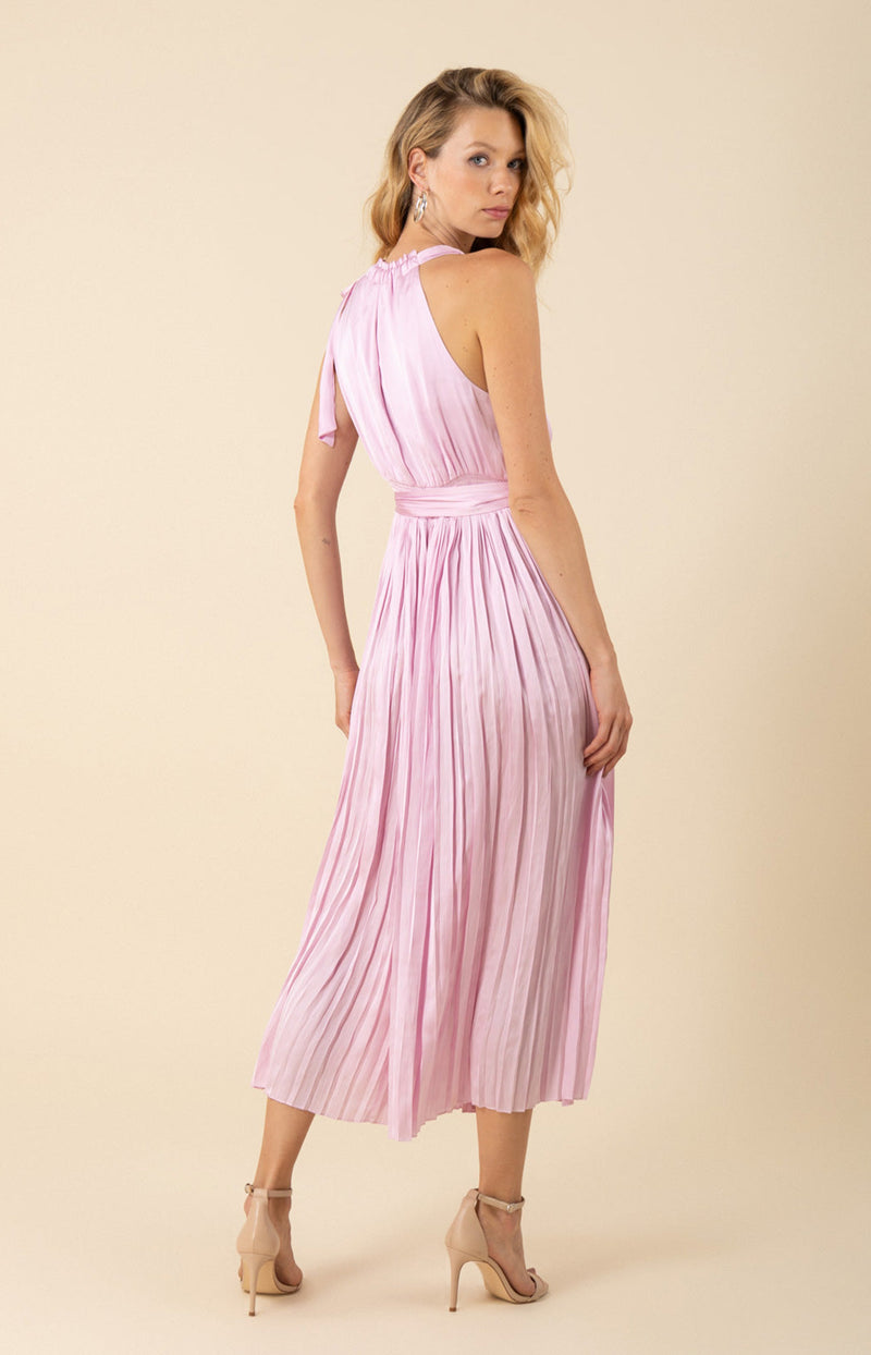 Chelsea Chiffon Pleated Solid Dress