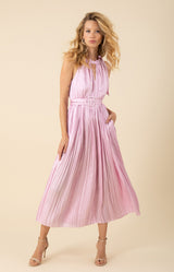 Chelsea Chiffon Pleated Solid Dress