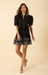 Rayna Embroidered Poplin Dress