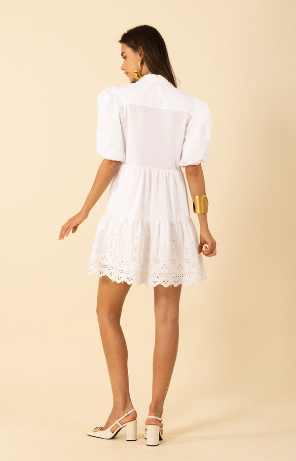 Rayna Embroidered Poplin Dress